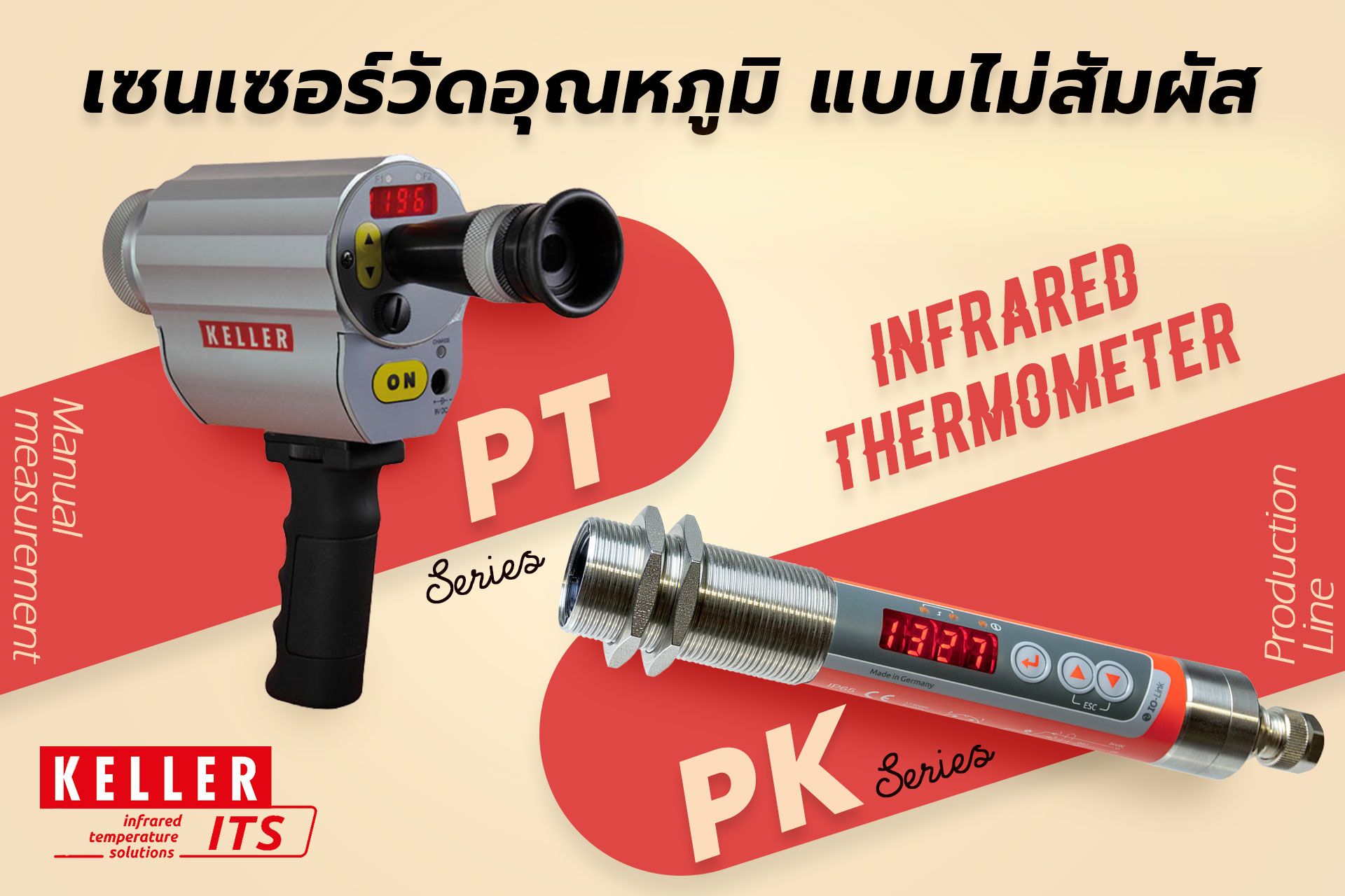 Infrared Thermometer (PK & PT Series) เครื่องวัดอุณหภูมิแบบไม่สัมผัส จากแบรนด์เยอรมัน Keller